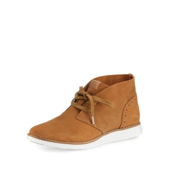 Cole Haan Original Grand.OS cognac tan suede Chukka ankle Boots new sz 8 - Picture 1 of 7